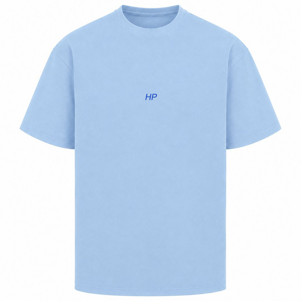 "Who the Fuck Cares" Oversized Shirt - powder blue