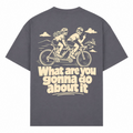 What are you gonna do about it oversized Shirt - dark grey  - Rueckseite