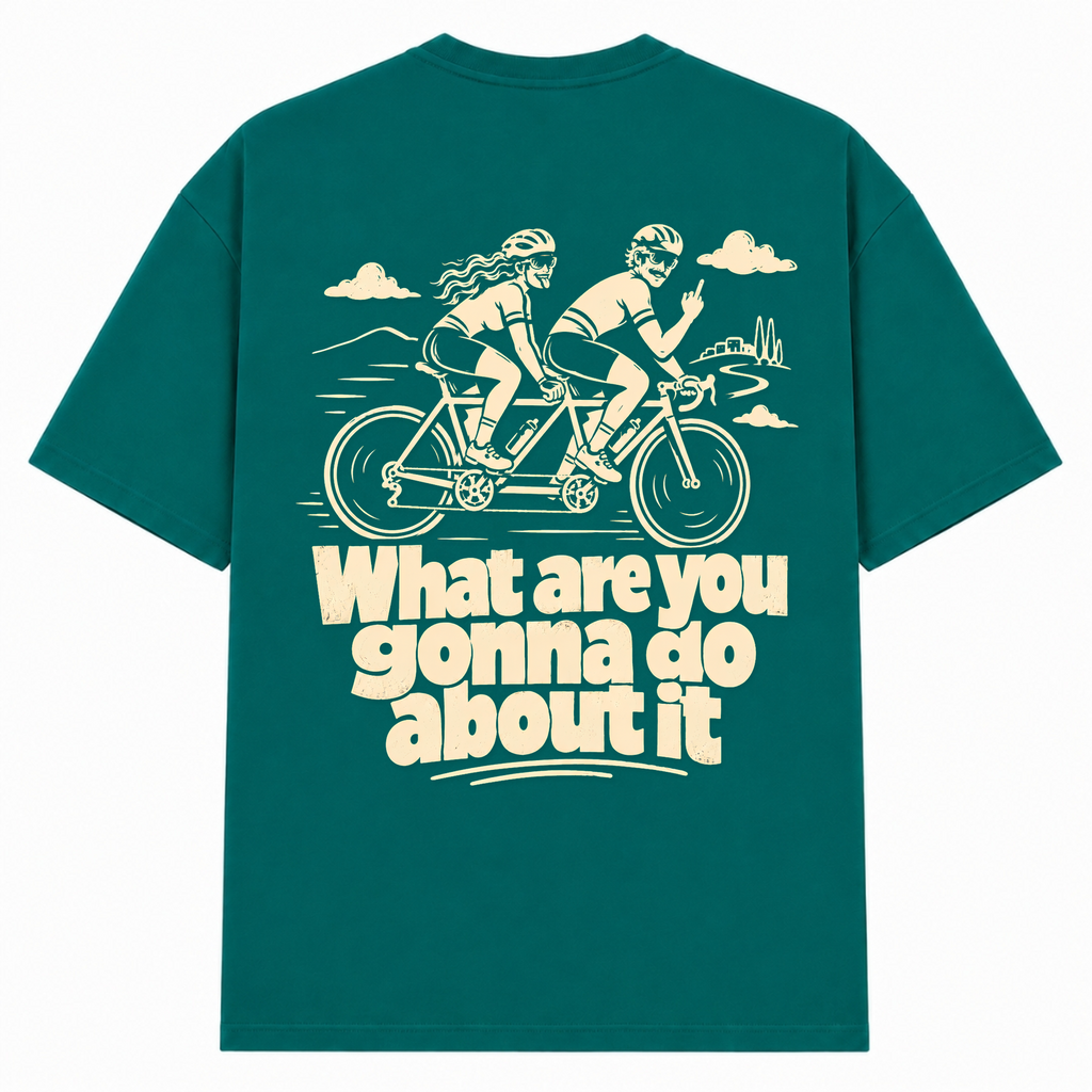 What are you gonna do about it oversized Shirt - Green - Rueckseite
