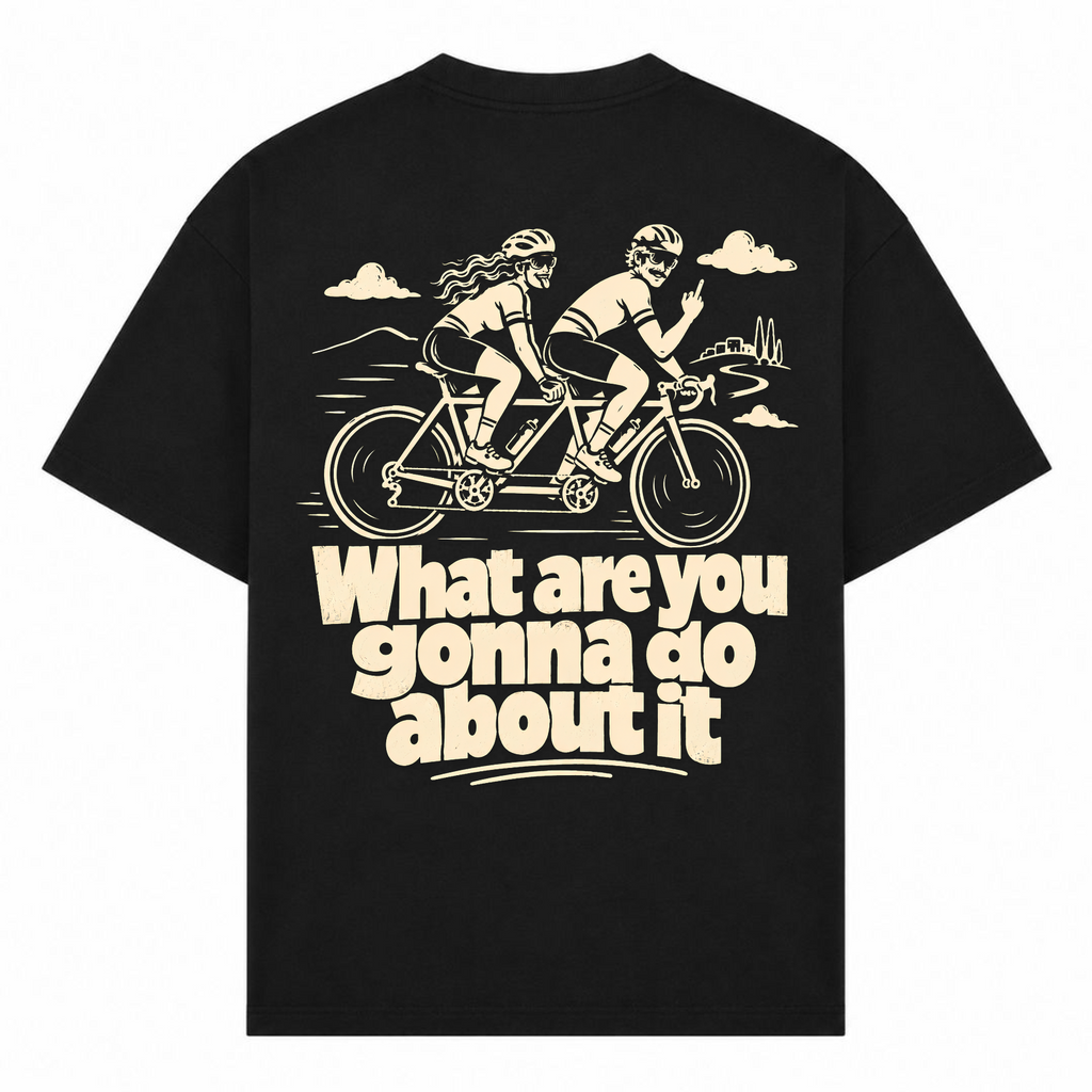 What are you gonna do about it oversized Shirt - Schwarz - Rueckseite