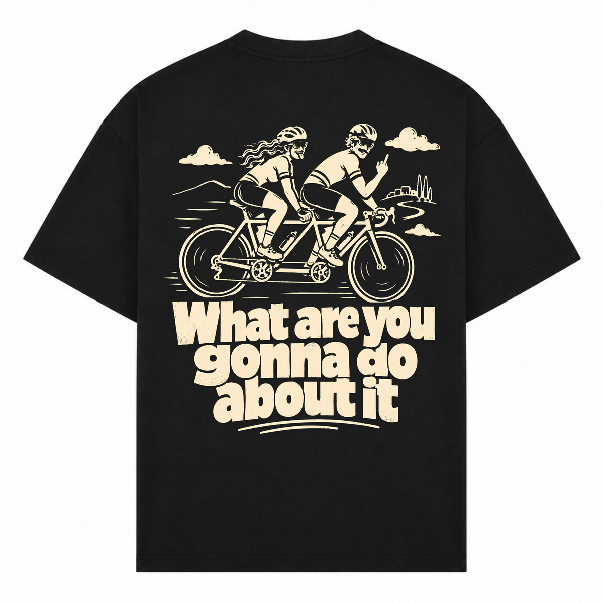 What are you gonna do about it oversized Shirt - Schwarz - Rueckseite