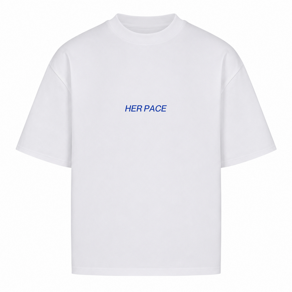 Her Pace Out of Office oversized Shirt - White