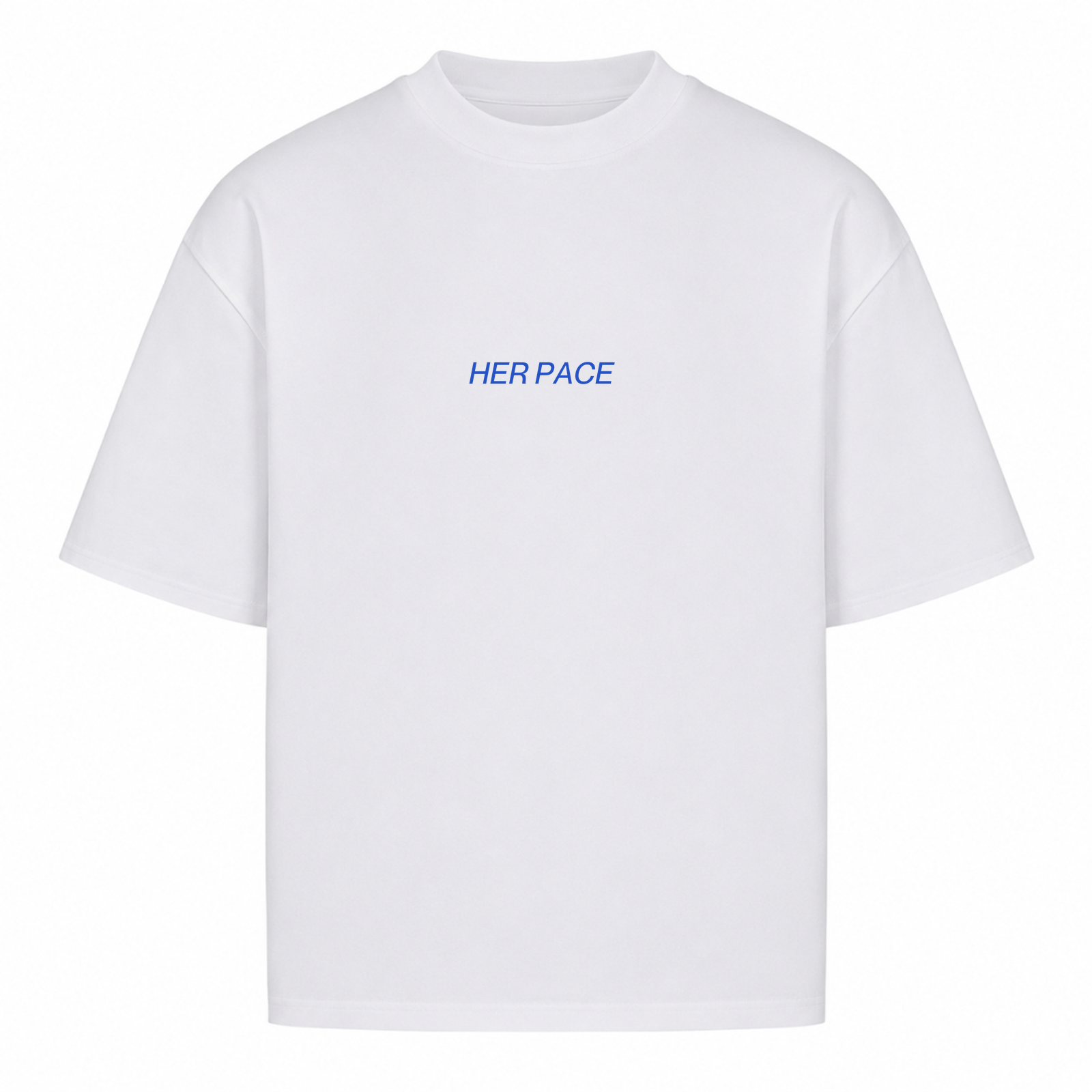 Her Pace Push your limit oversized Shirt - White