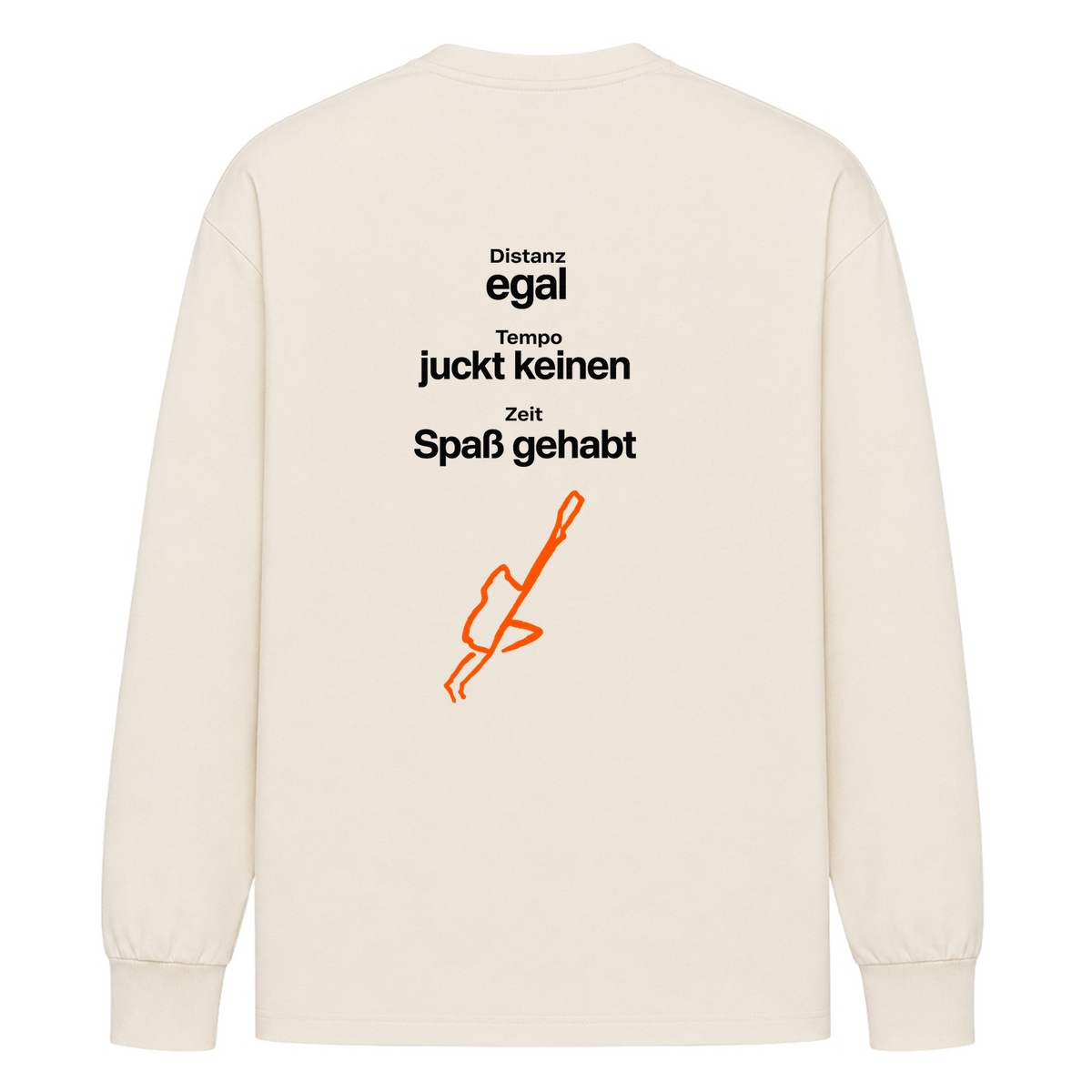 Own Pace oversized Shirt  Longsleeve – Oversize Fit - Raw - Rueckseite