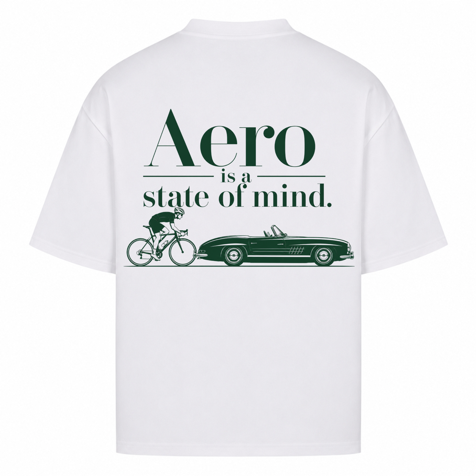 Her Pace Aero is a state of mind oversized Shirt - White - Rueckseite