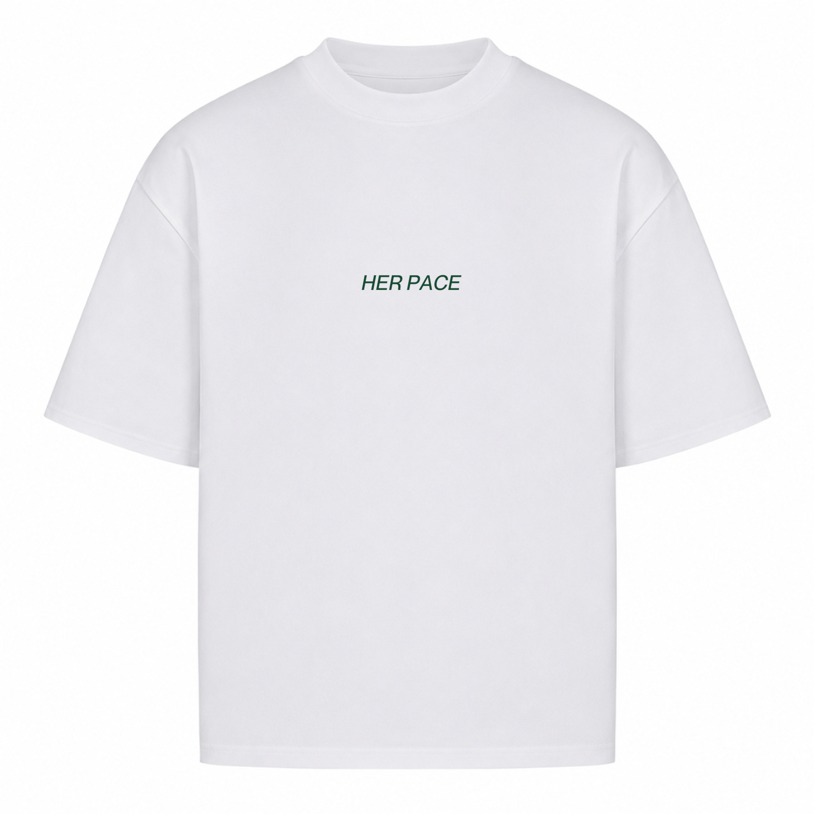 Her Pace Aero is a state of mind oversized Shirt - White