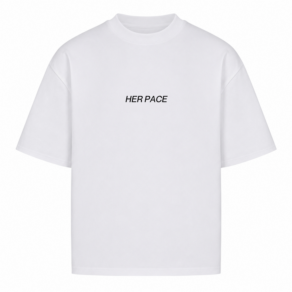 Her Pace Ride. Coffee. Cake oversized Shirt - White