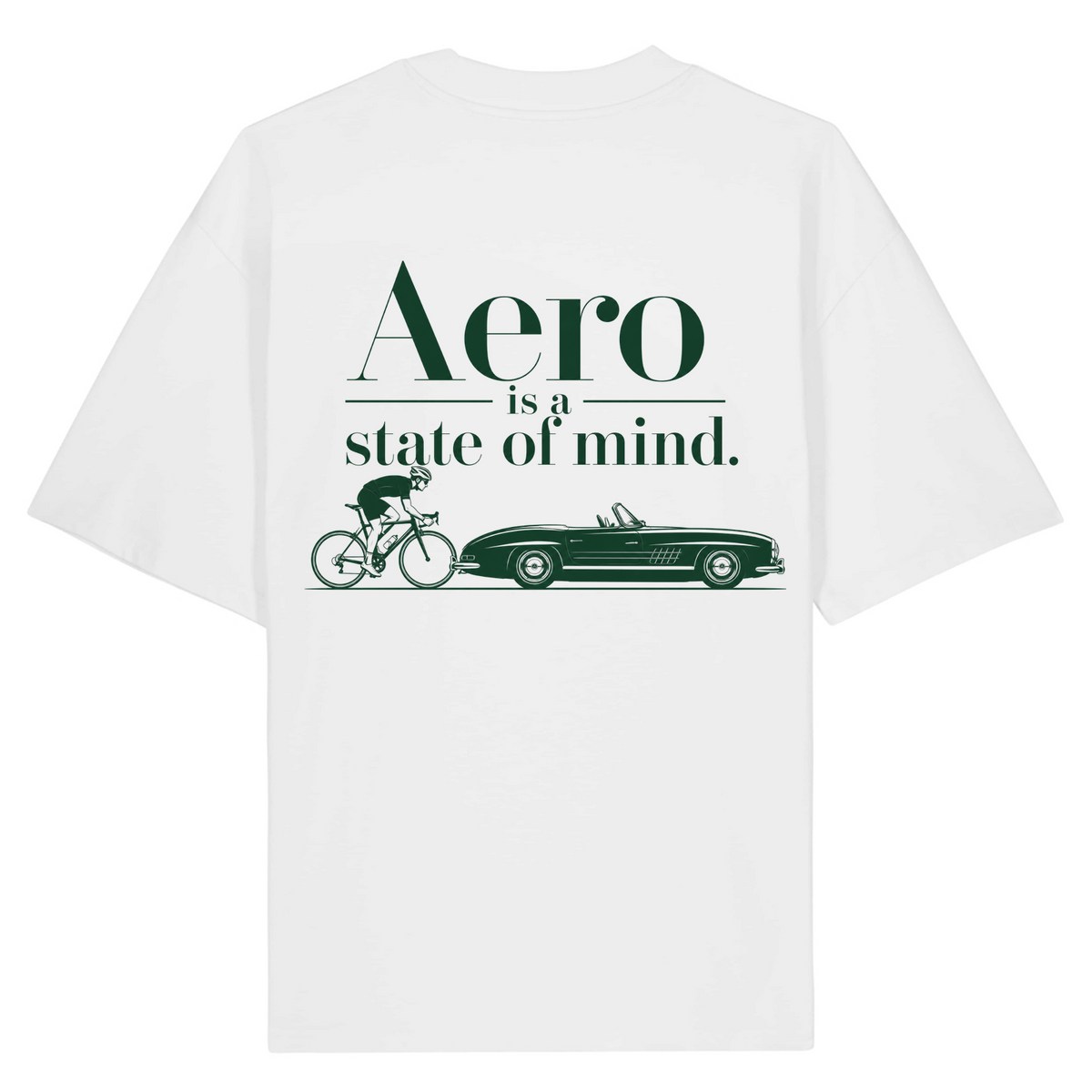 Aero is a state of mind oversized Shirt - White - Rueckseite