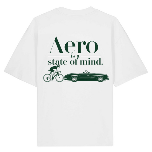 Aero is a state of mind oversized Shirt - White - Rueckseite