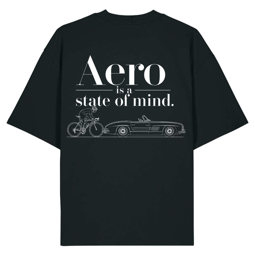 Aero is a state of mind oversized Shirt - Black - Rueckseite