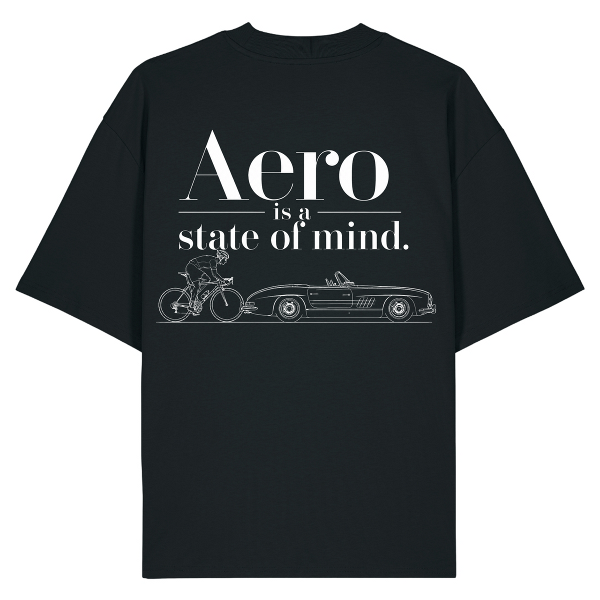 Aero is a state of mind oversized Shirt - Black - Rueckseite