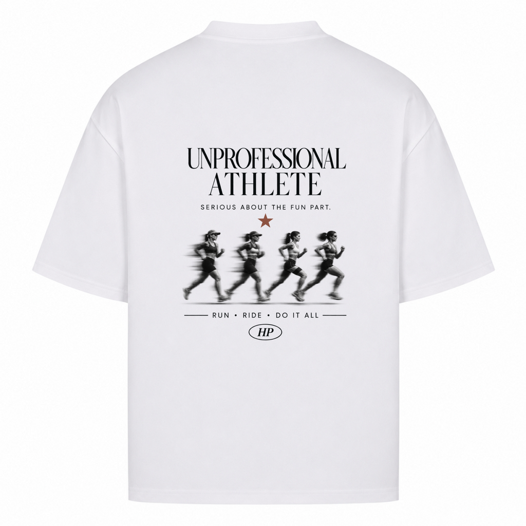Her Pace Unproffessional Athlete Oversized Shirt - White - Rueckseite