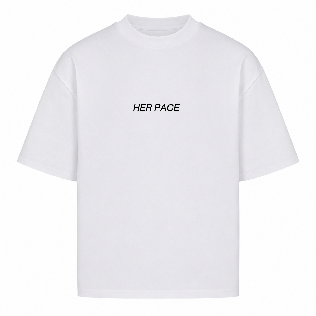 Her Pace Unproffessional Athlete Oversized Shirt - White
