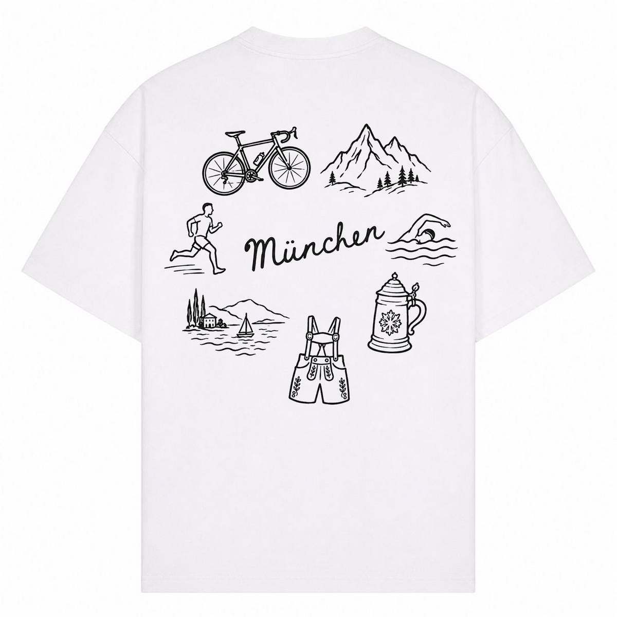 Munich Edition oversized Shirt - Weiß - Rueckseite
