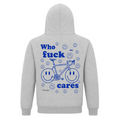 Her Pace Who the fuck Cares Hoodie - Grey Melange - Rueckseite