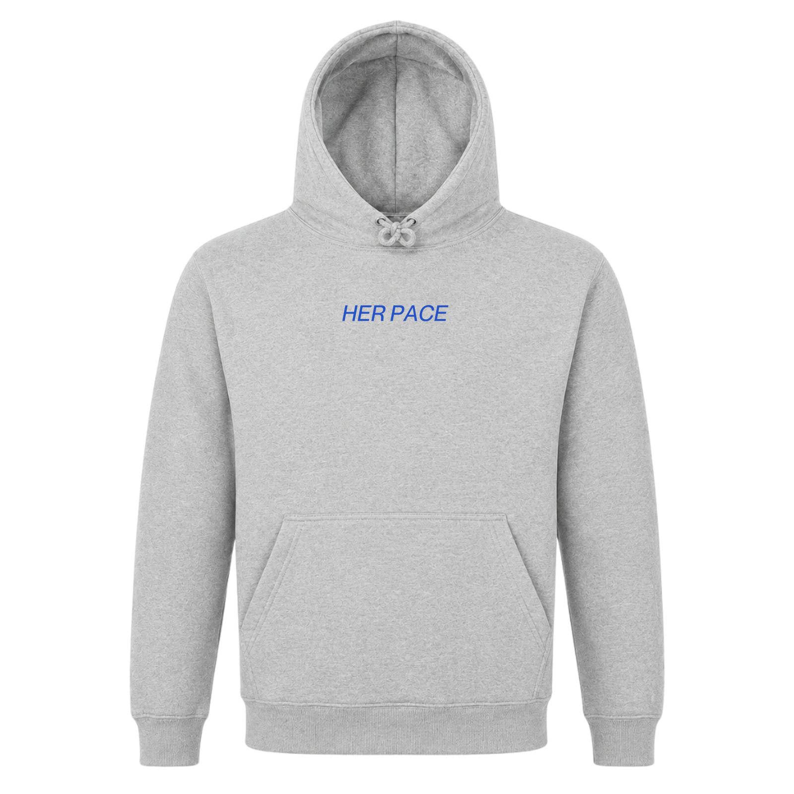 Her Pace Who the fuck Cares Hoodie - Grey Melange