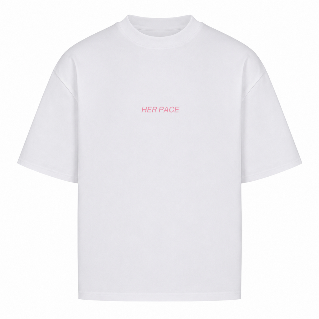 Her Pace Be your Own Sugardaddy oversized Shirt - White