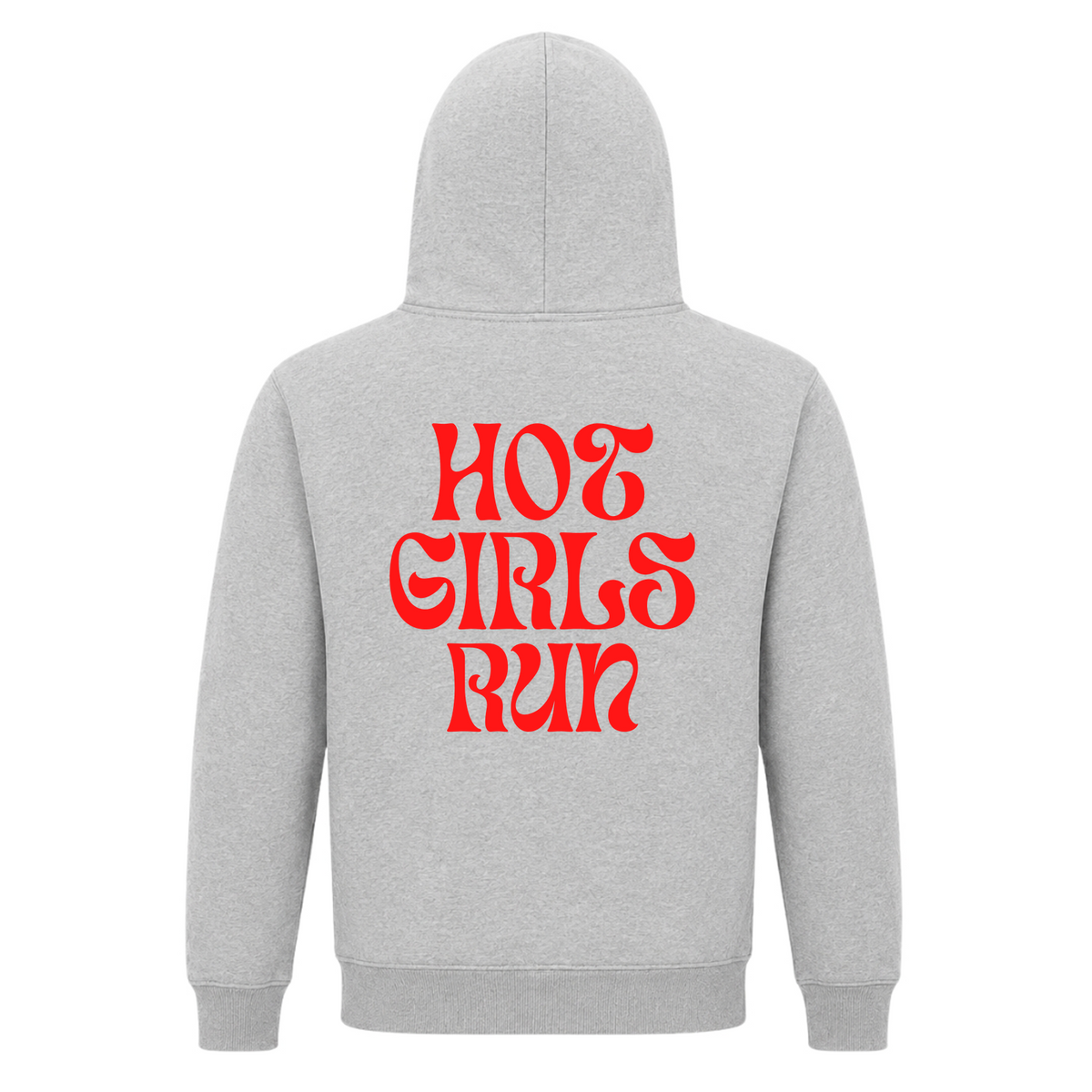 Her Pace Hot girls Run Hoodie - Grey Melange - Rueckseite