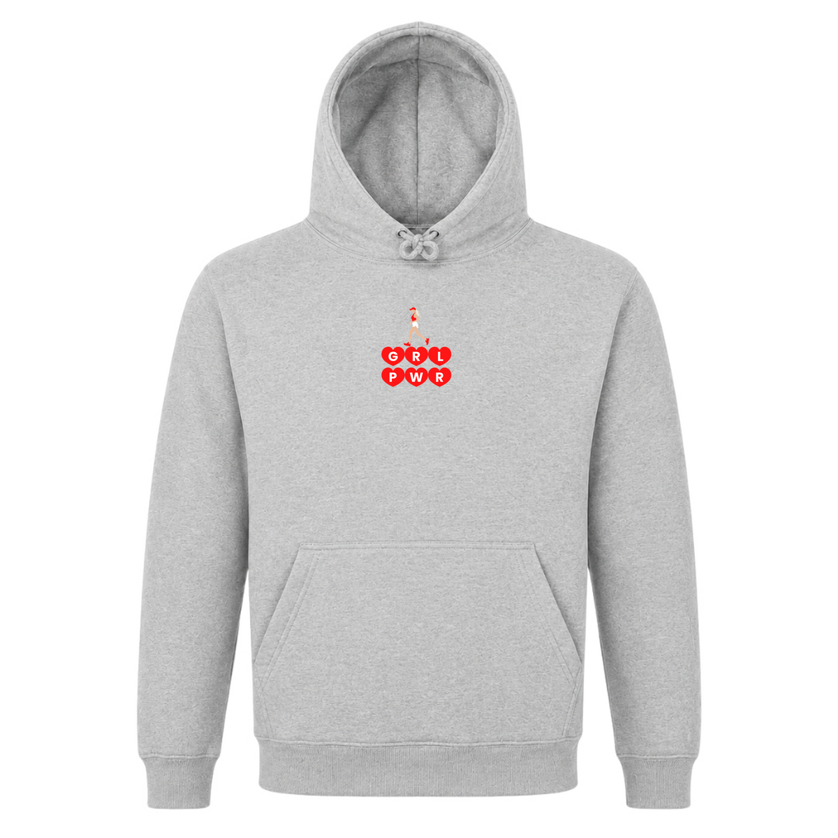 Her Pace Hot girls Run Hoodie - Grey Melange