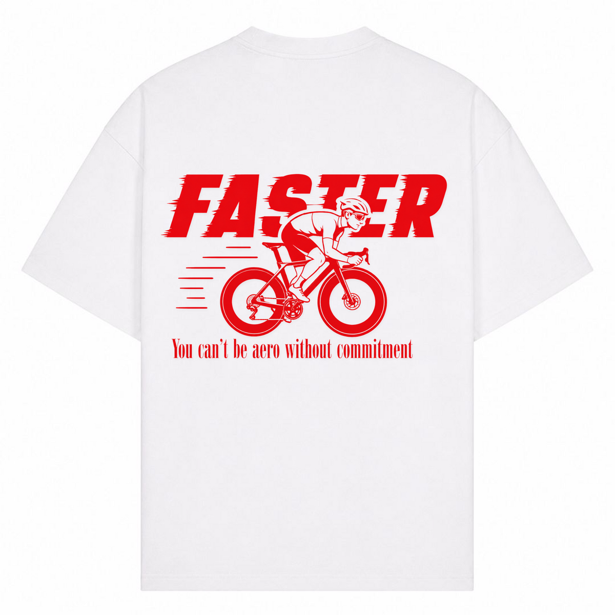 Her Pace You can´t be aero without commitment oversized Shirt - Weiß - Rueckseite