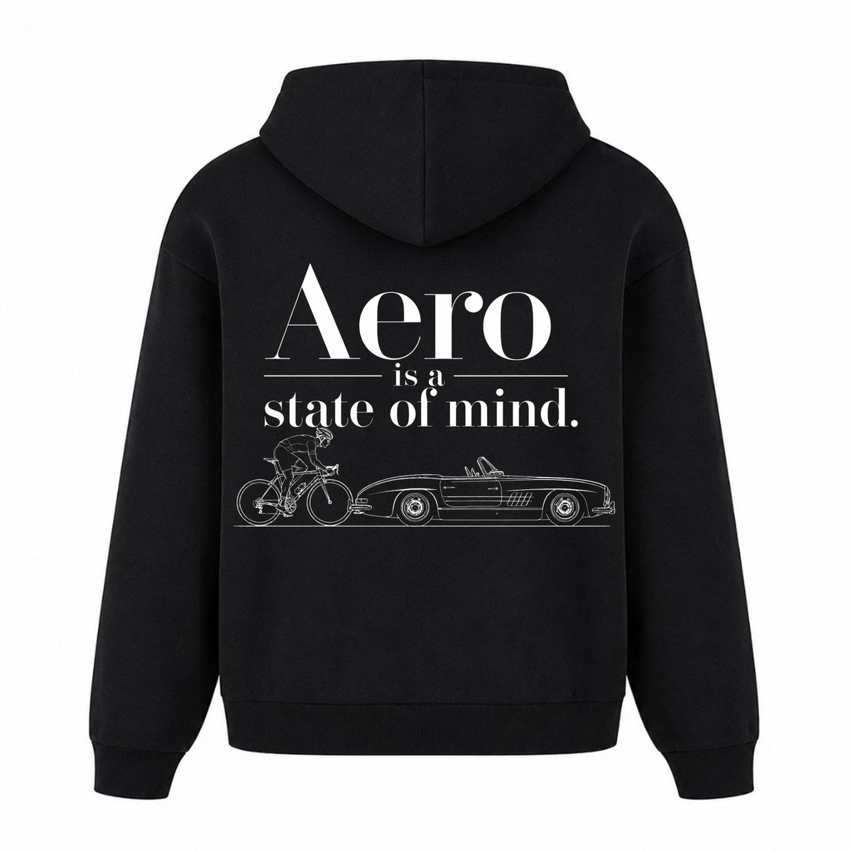 Aero is a state of Mind oversized Hoodie - Schwarz - Rueckseite