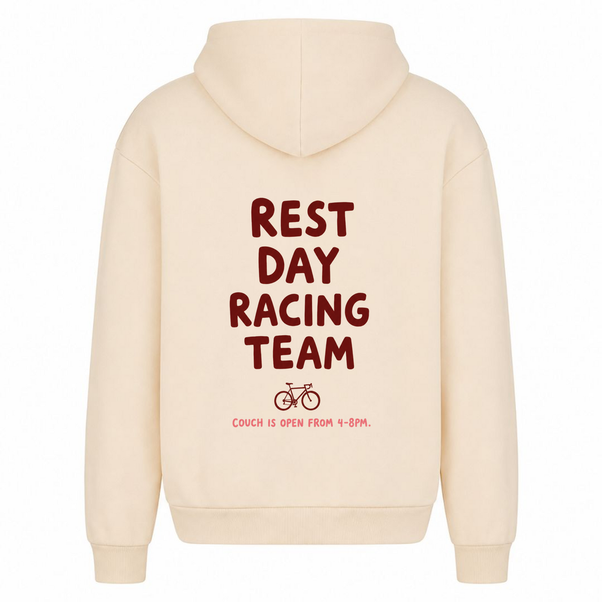 Rest Day Racing Team oversized Hoodie - White Sand - Rueckseite