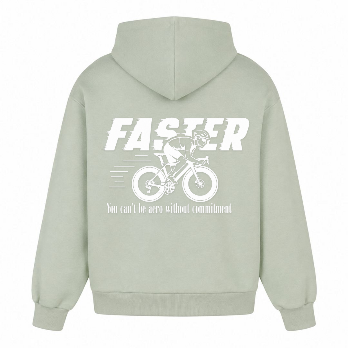 Faster oversized Hoodie - light asphalt - Rueckseite