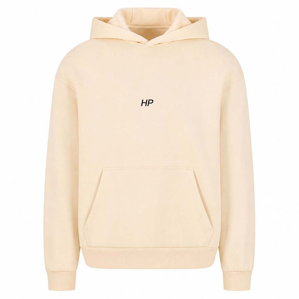 Social Media is Fake oversized Hoodie - White Sand