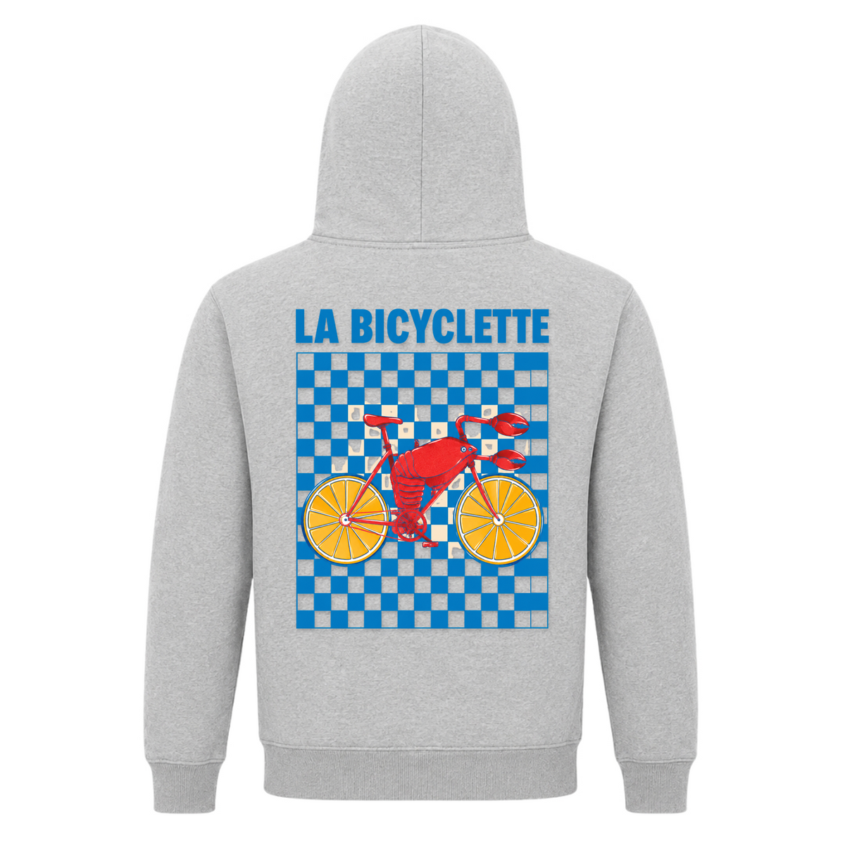 La Bicyclette Hoodie - Grey Melange - Rueckseite