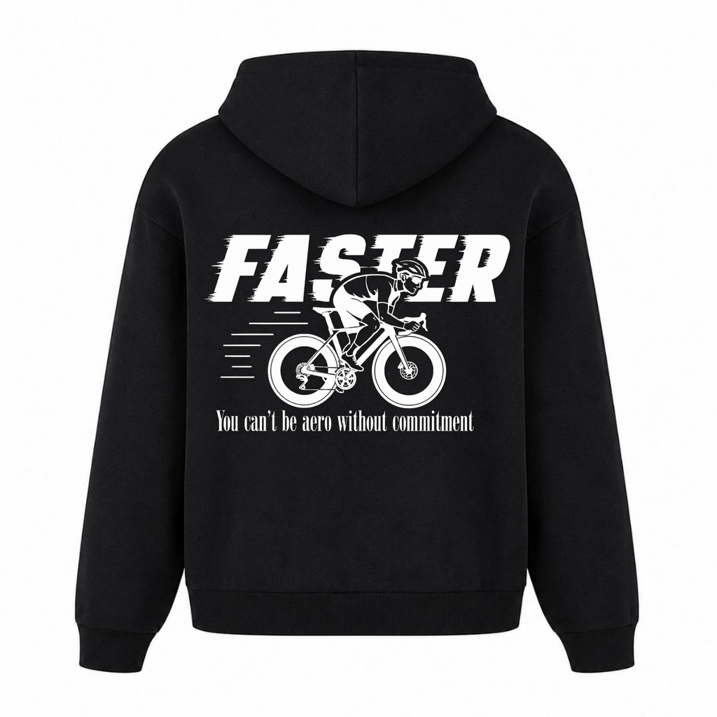 Faster oversized Hoodie - Schwarz - Rueckseite
