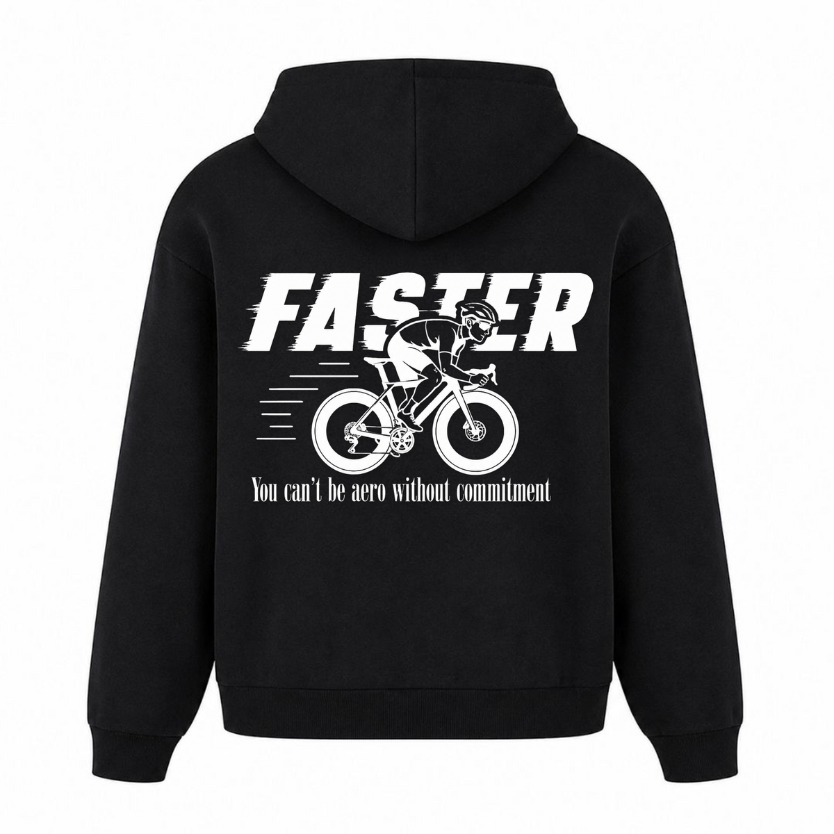 Faster oversized Hoodie - Schwarz - Rueckseite
