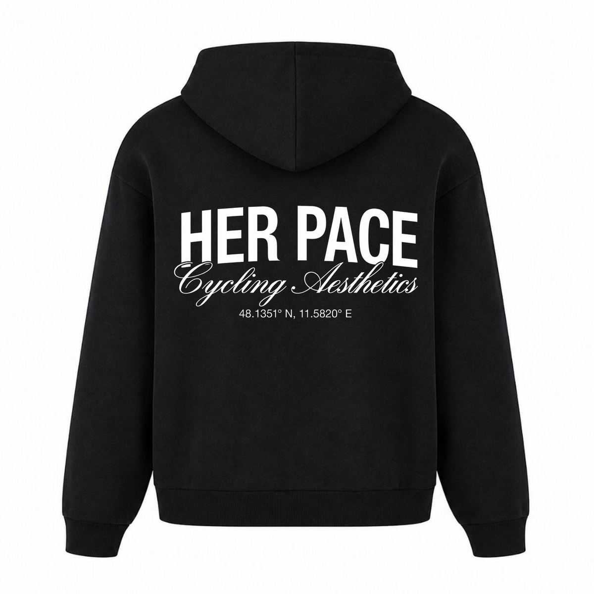 Cycling Aesthetics oversized Hoodie - Schwarz - Rueckseite