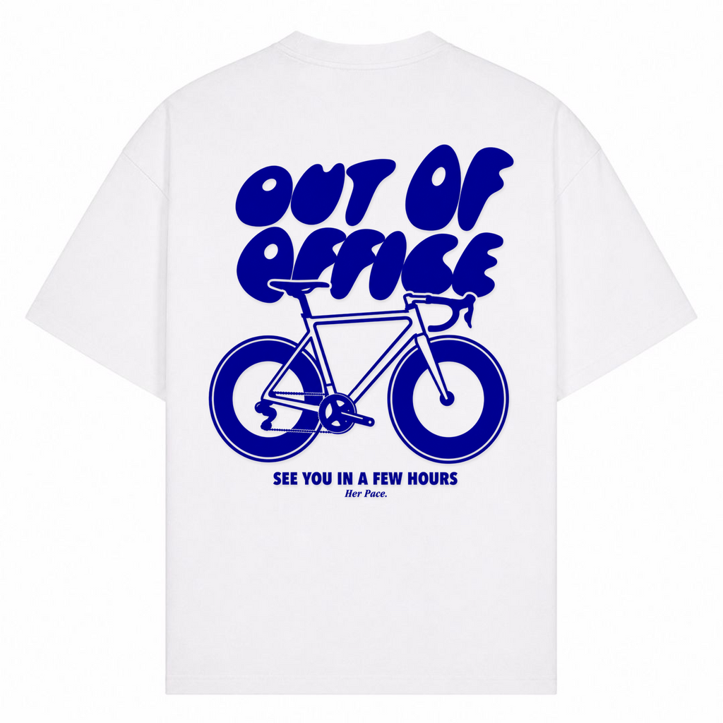 Out of Office oversized Shirt - Weiß - Rueckseite