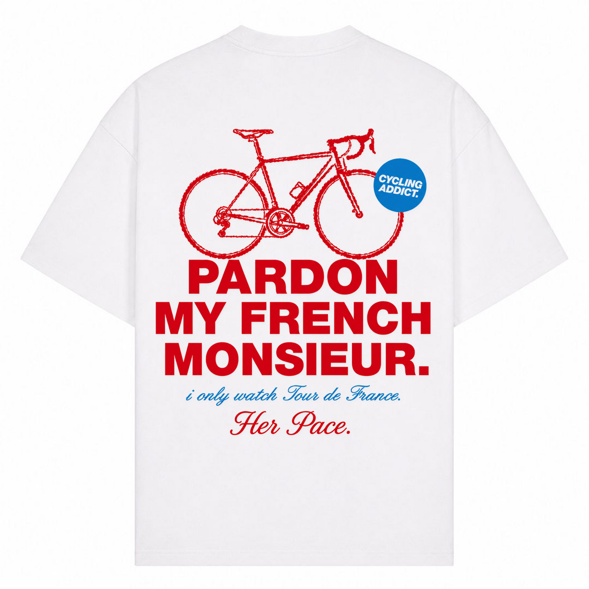 Pardon mon Francais oversized Shirt - Weiß - Rueckseite