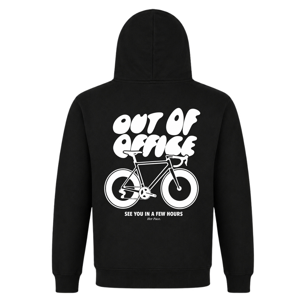 Her Pace out of Office Hoodie - Black - Rueckseite