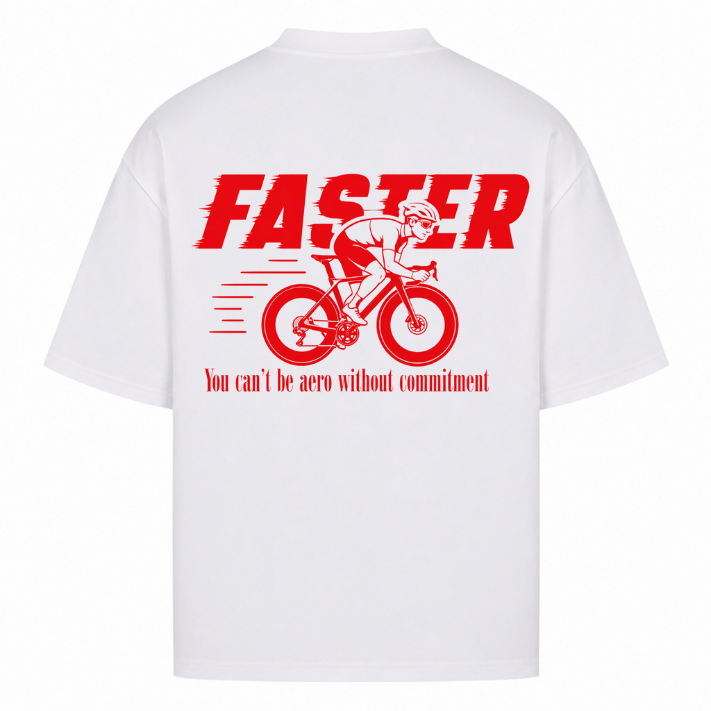 Her Pace Faster oversized Shirt  - White - Rueckseite