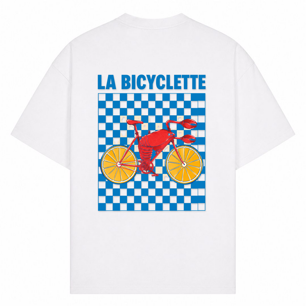 La Bicyclette oversized Shirt - Weiß - Rueckseite