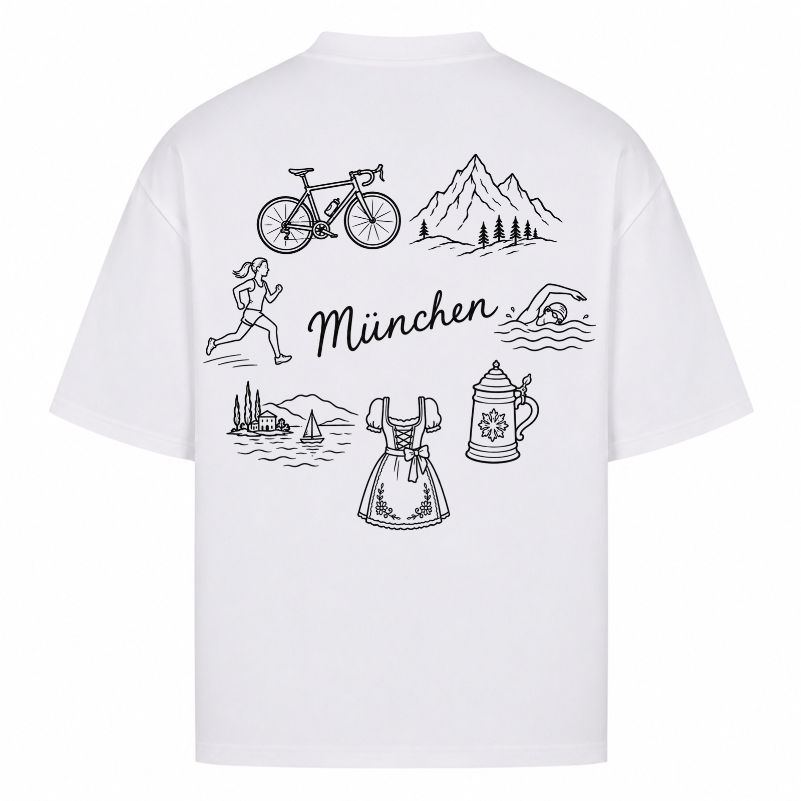 Her Pace Munich Edition oversized Shirt - White - Rueckseite