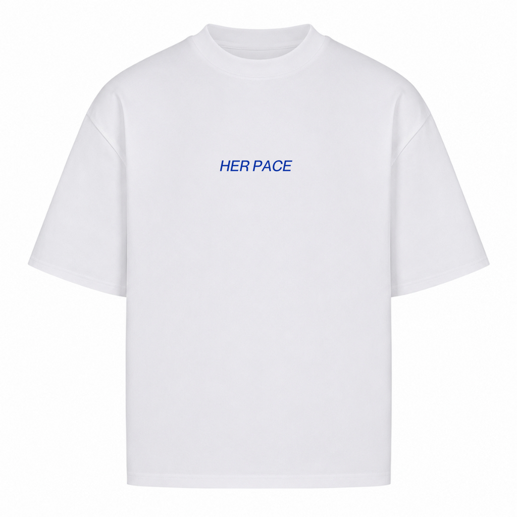 Her Pace Who the Fuck Cares Shirt - White