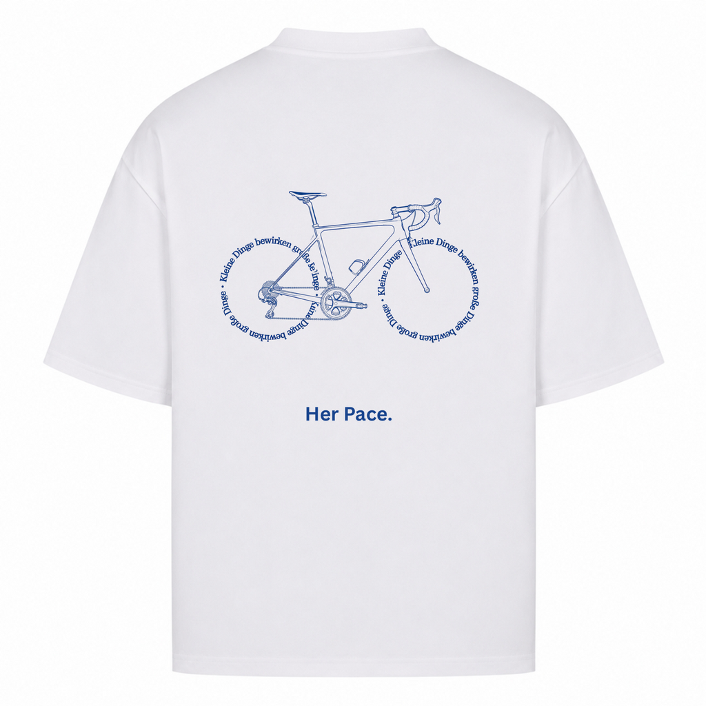 Every Step Counts oversized Shirt Ladies Oversized Tee - White - Rueckseite