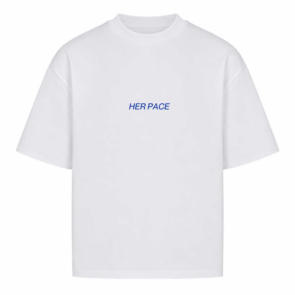 Every Step Counts oversized Shirt Ladies Oversized Tee - White