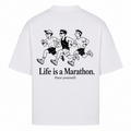 Her Pace Pace Yourself oversized Shirt - White - Rueckseite