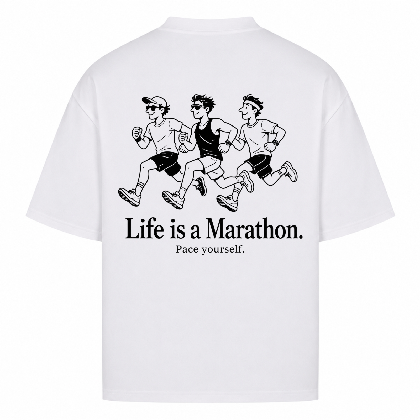 Her Pace Pace Yourself oversized Shirt - White - Rueckseite