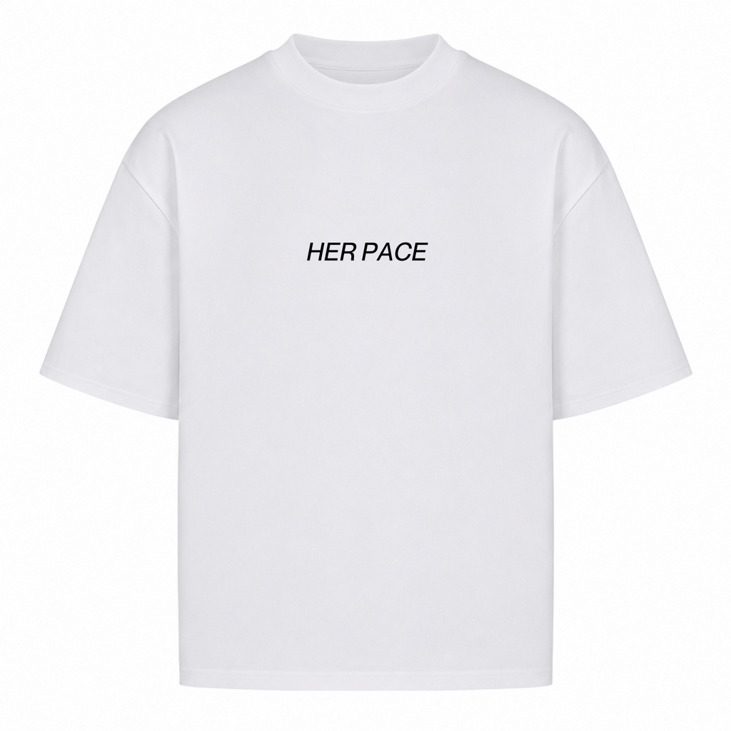 Her Pace Pace Yourself oversized Shirt - White