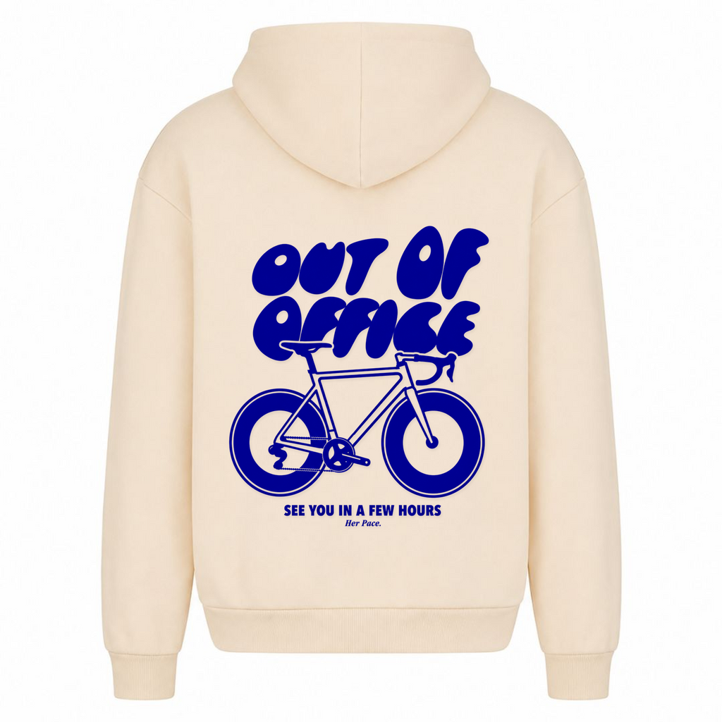 Out of Office oversized Hoodie  - White Sand - Rueckseite