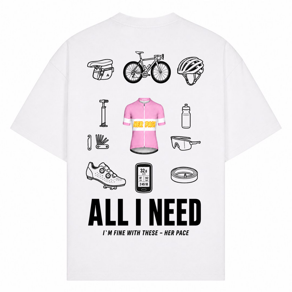 All I Need oversized Shirt - Weiß - Rueckseite