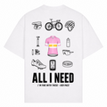 All I Need oversized Shirt - Weiß - Rueckseite