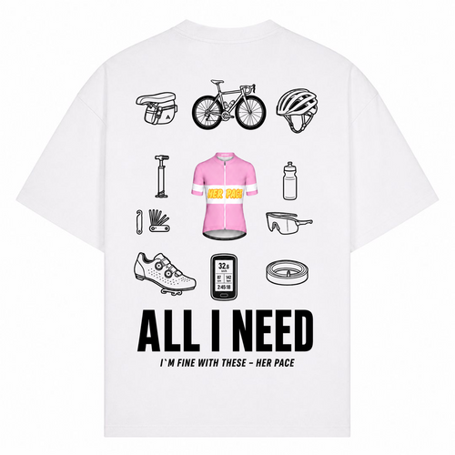All I Need oversized Shirt - Weiß - Rueckseite