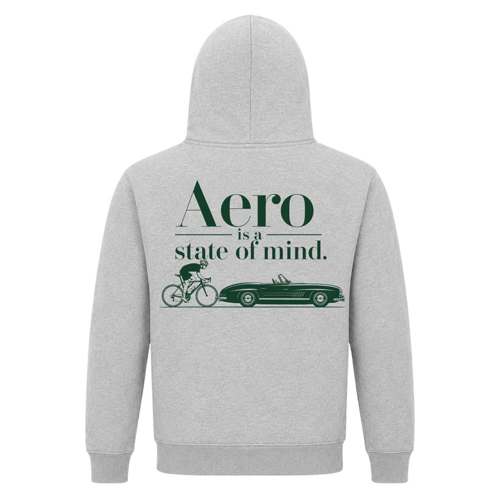 Her Pace Aero is a state of Mind Hoodie - Grey Melange - Rueckseite
