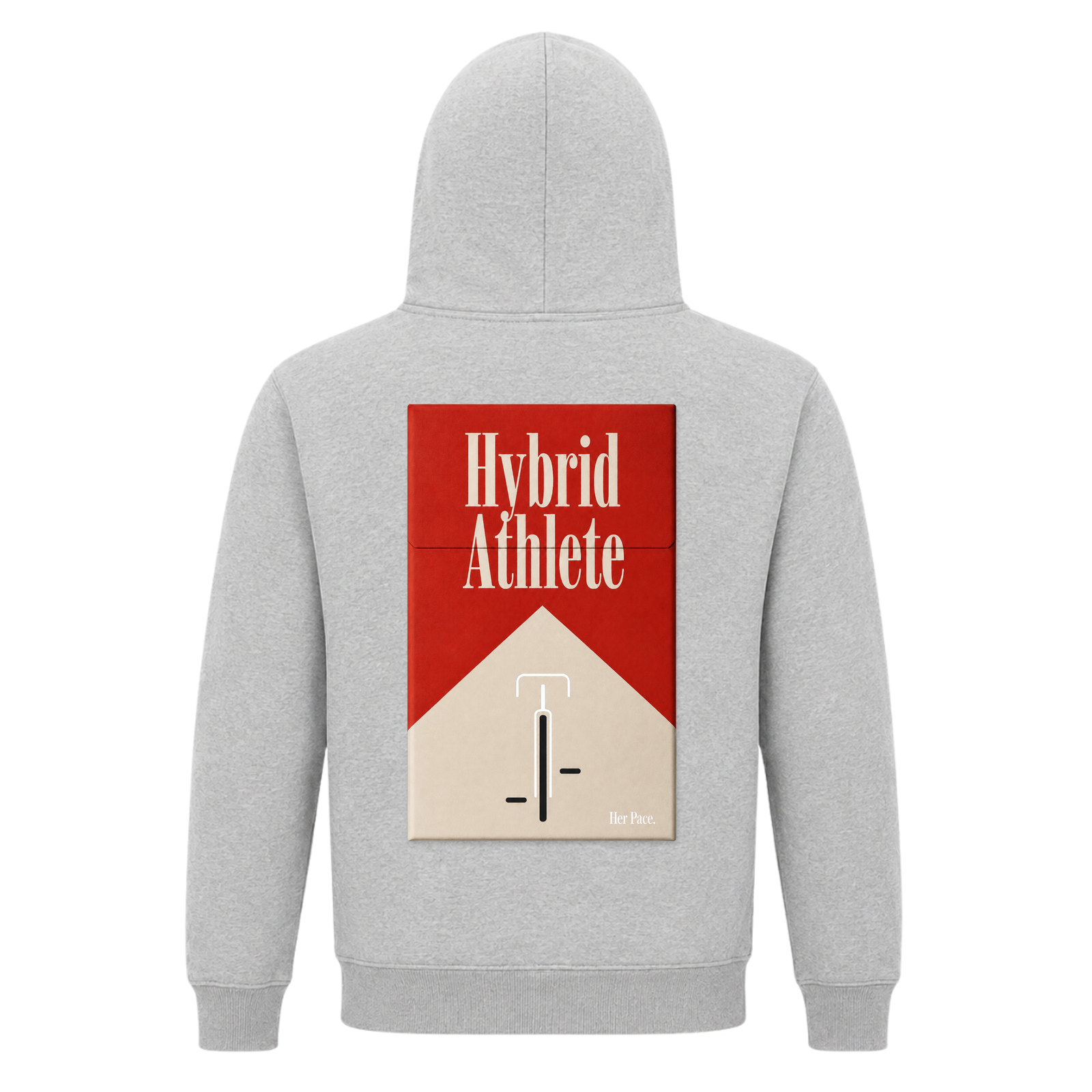 Hybrid Athlete Hoodie - Grey Melange - Rueckseite